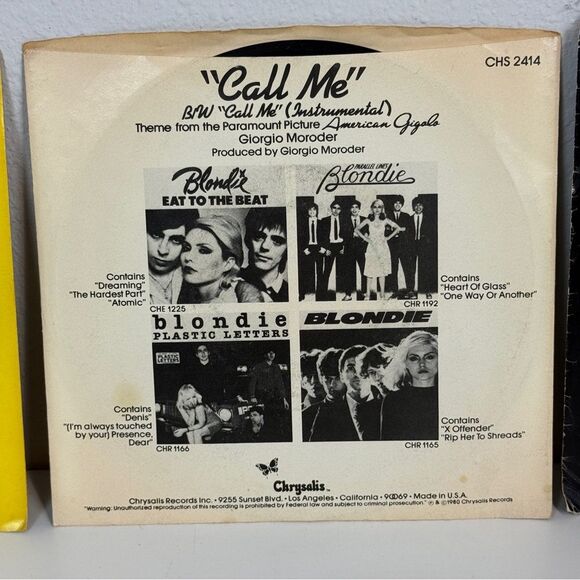 3 Vintage 45 Vinyl Record Singles Blondie & The Beatles - Picture 6 of 12